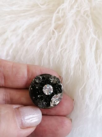 Пуговицы металлические с кристаллами Swarovski  2 размера!