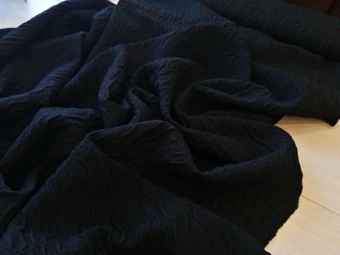 Жаккардовая ткань чёрная в стиле G.Armani
