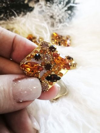Пуговицы металлические с кристаллами Swarovski  2 размера!