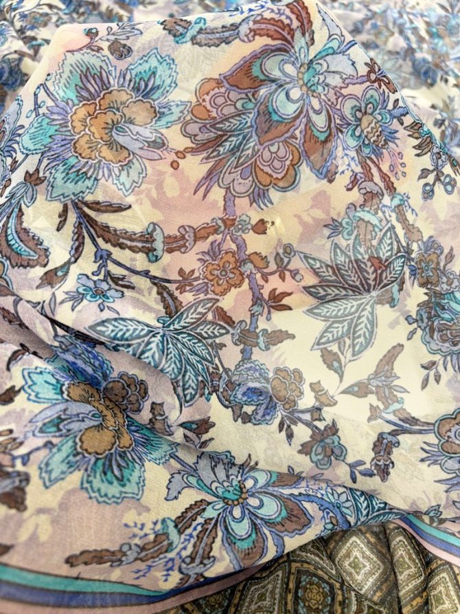 Креповый шифон  в стиле Etro, Италия