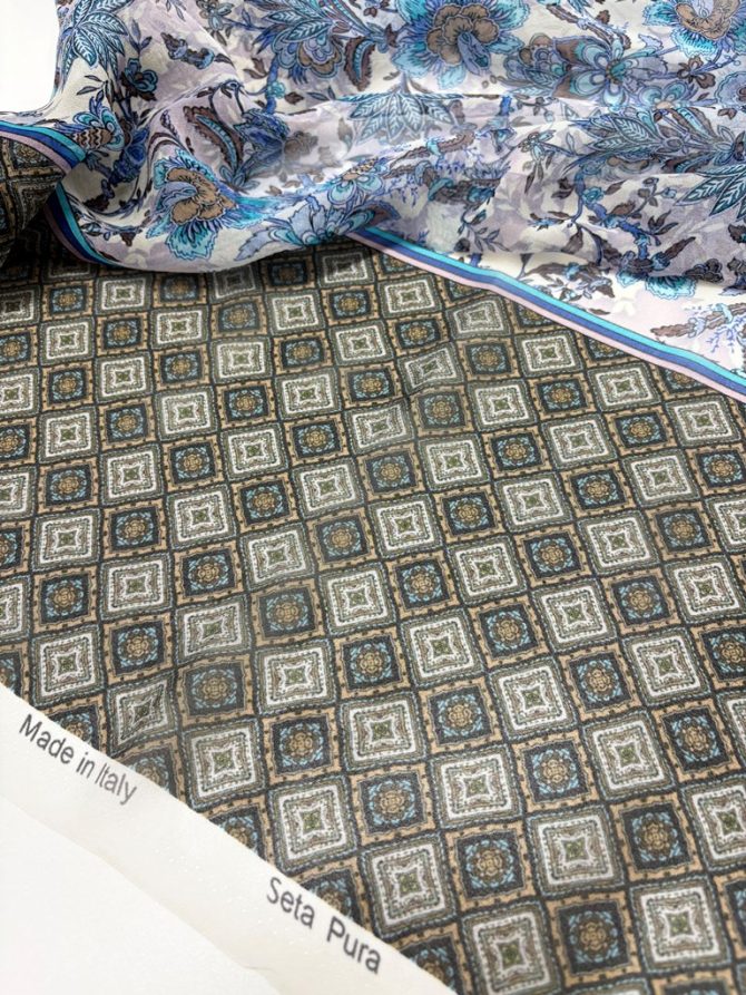 Креповый шифон  в стиле Etro, Италия
