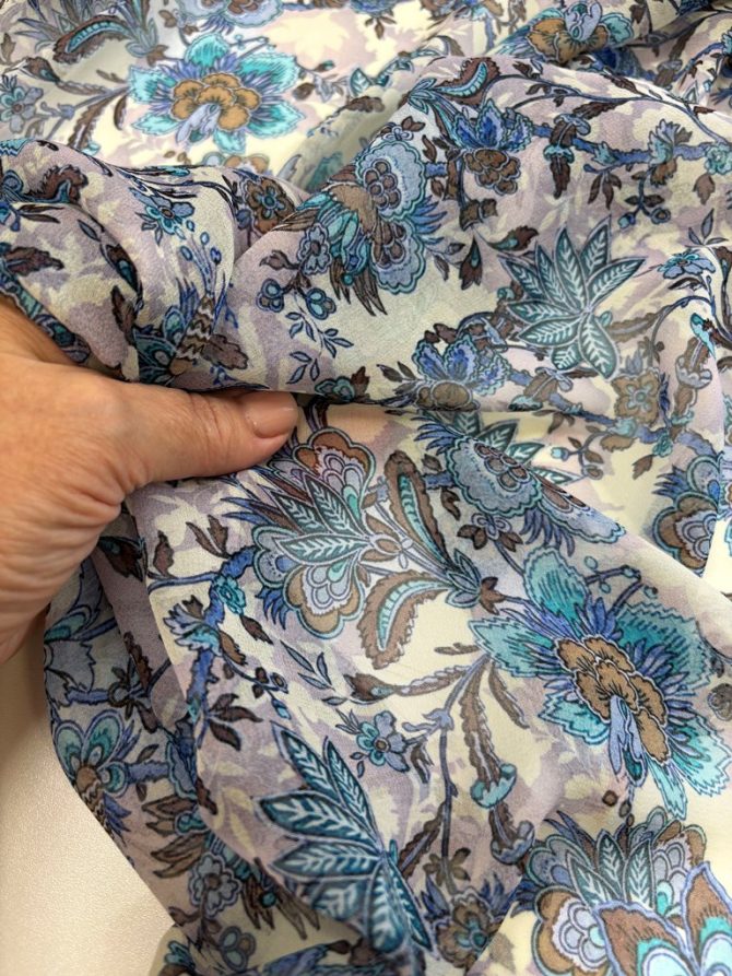 Креповый шифон  в стиле Etro, Италия