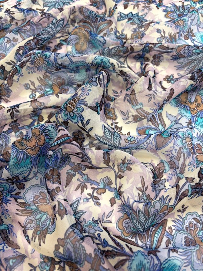 Креповый шифон  в стиле Etro, Италия