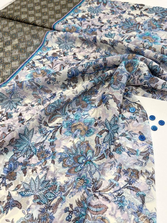 Креповый шифон  в стиле Etro, Италия