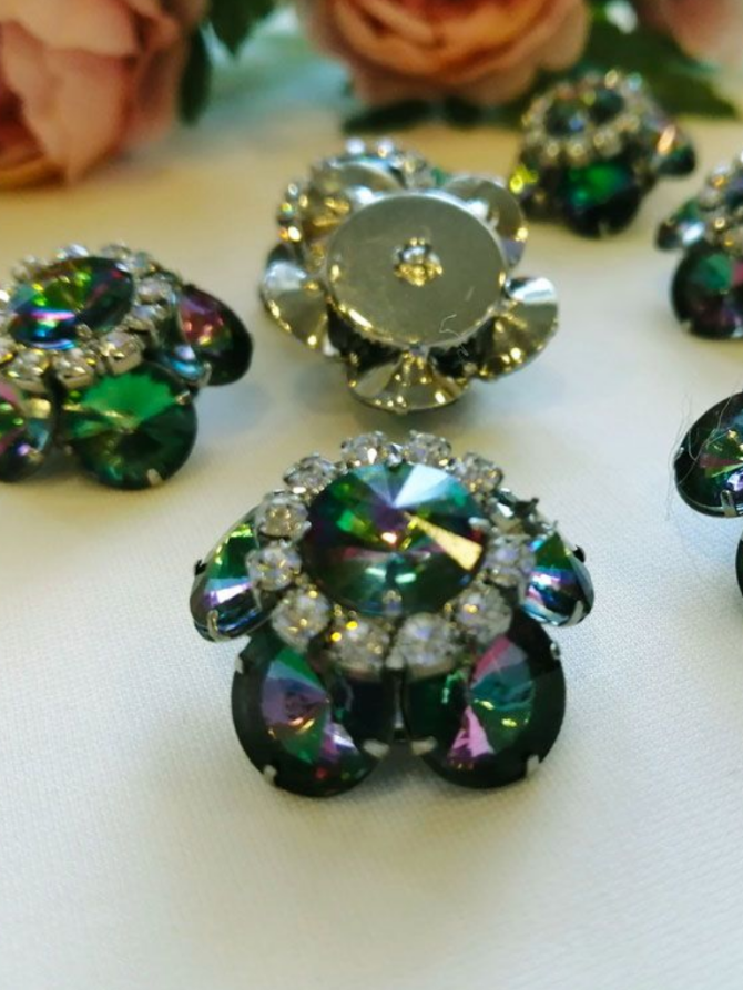 Пуговицы с кристаллами Swarovski